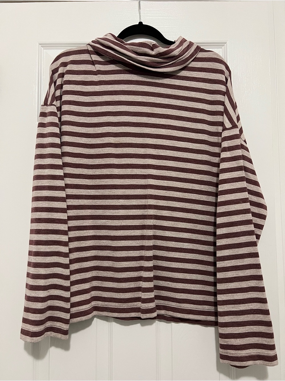J. Crew Striped Long-Sleeve boatneck top